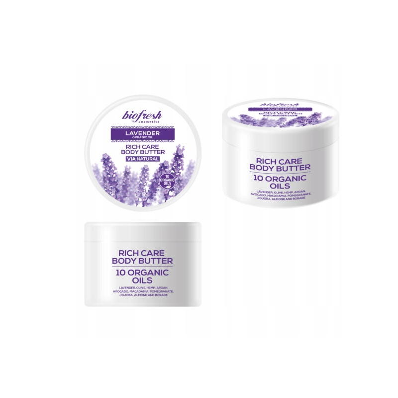 Masło do ciała 300 ml Organiczna lawenda